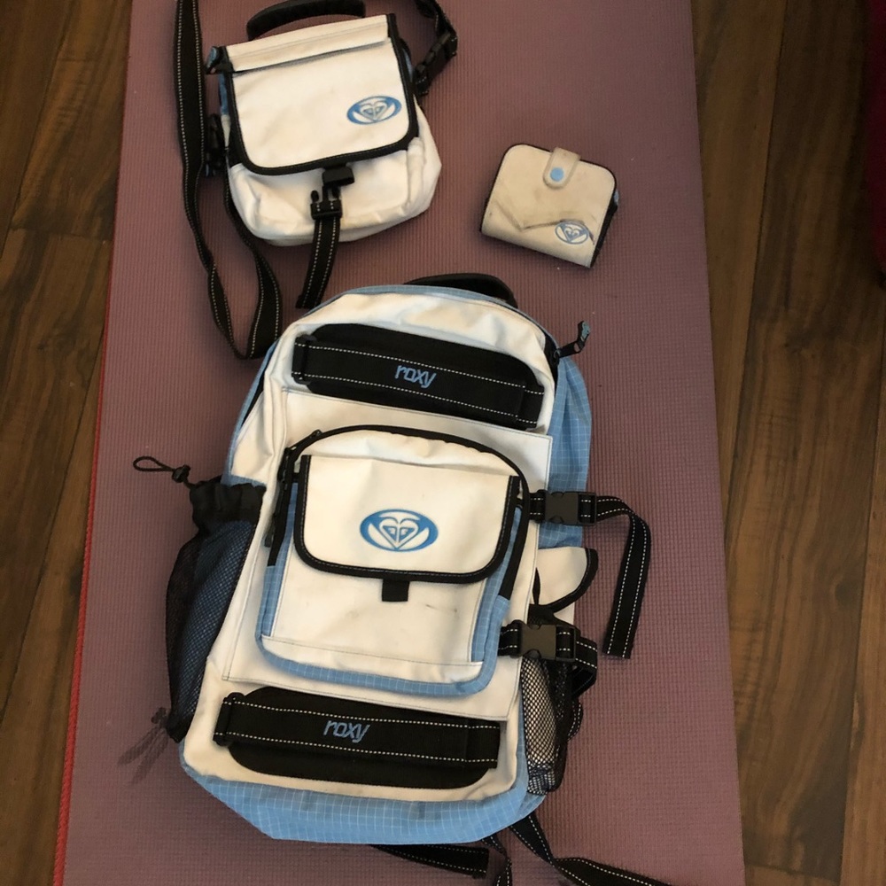 Roxy used backpack purse and wallet